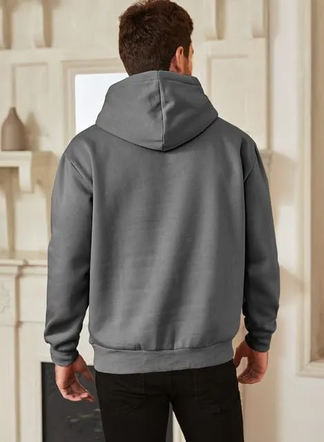 JMIERR Mens Casual Cotton Hooded Collar Drawstring Hoodies Pullover Sweatshirts Casual Long Sleeve Shirts