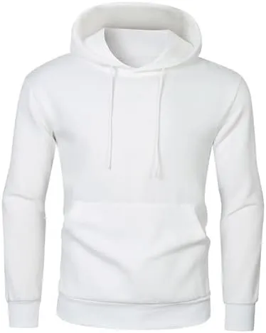 JMIERR Mens Casual Cotton Hooded Collar Drawstring Hoodies Pullover Sweatshirts Casual Long Sleeve Shirts
