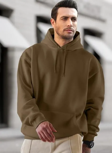 JMIERR Mens Casual Cotton Hooded Collar Drawstring Hoodies Pullover Sweatshirts Casual Long Sleeve Shirts
