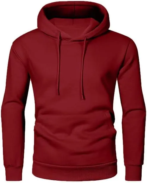 JMIERR Mens Casual Cotton Hooded Collar Drawstring Hoodies Pullover Sweatshirts Casual Long Sleeve Shirts