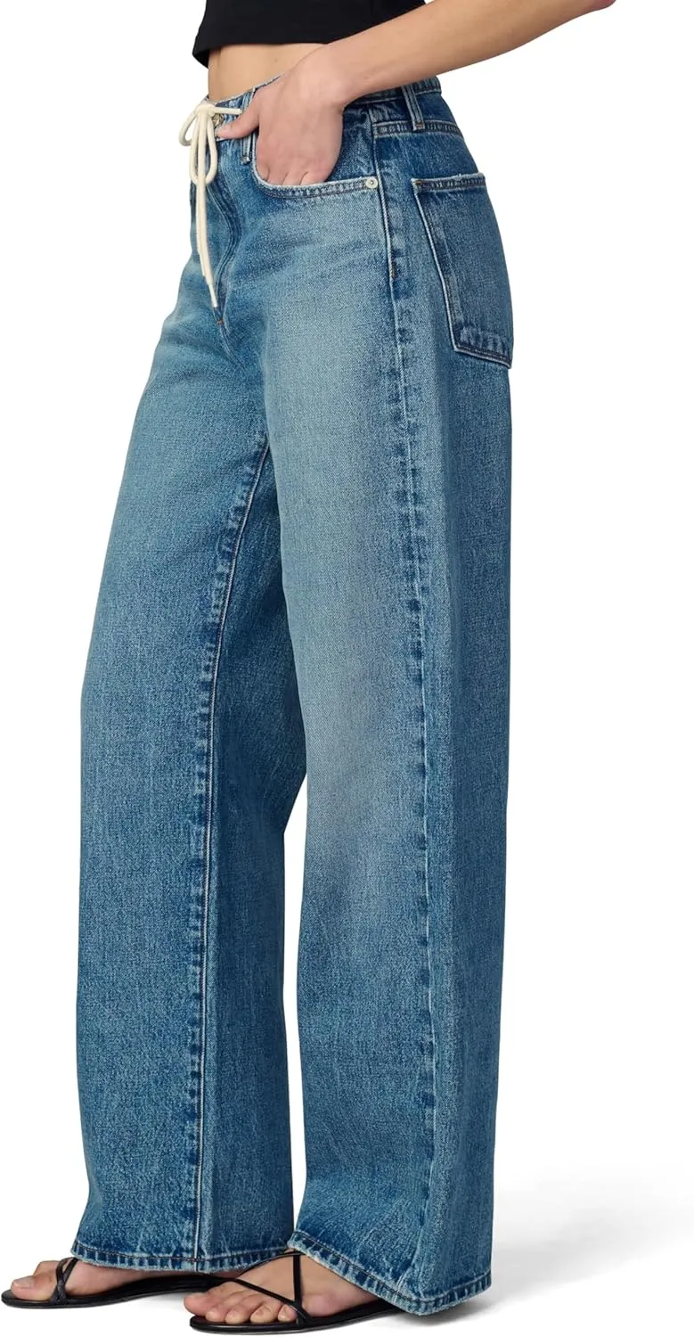 Joe's Women's The Ryan Relaxed Low Rise Straight Leg Draw Cord Denim Pant