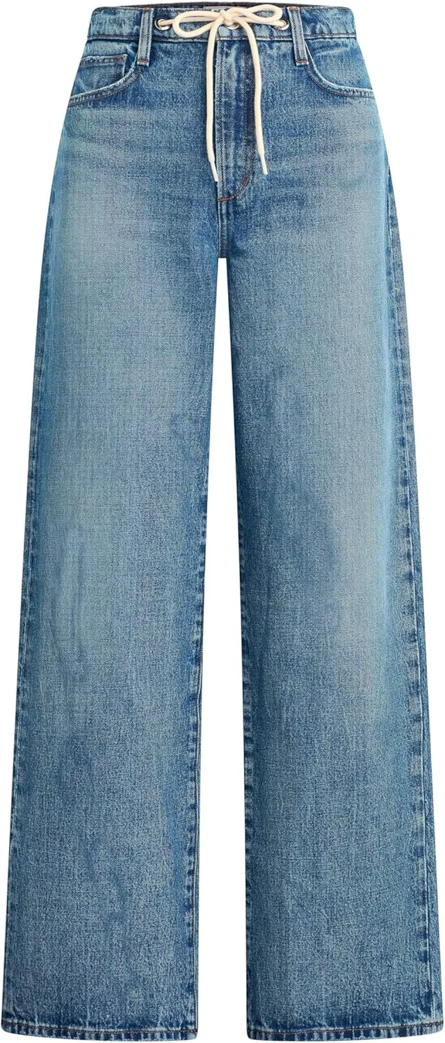 Joe's Women's The Ryan Relaxed Low Rise Straight Leg Draw Cord Denim Pant