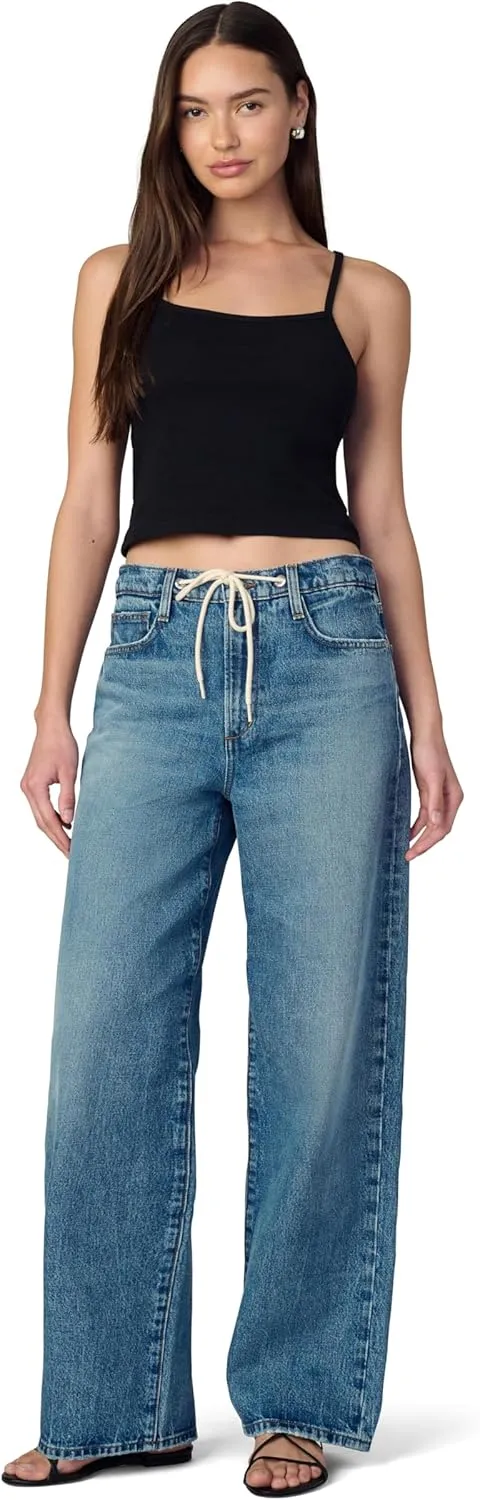 Joe's Women's The Ryan Relaxed Low Rise Straight Leg Draw Cord Denim Pant