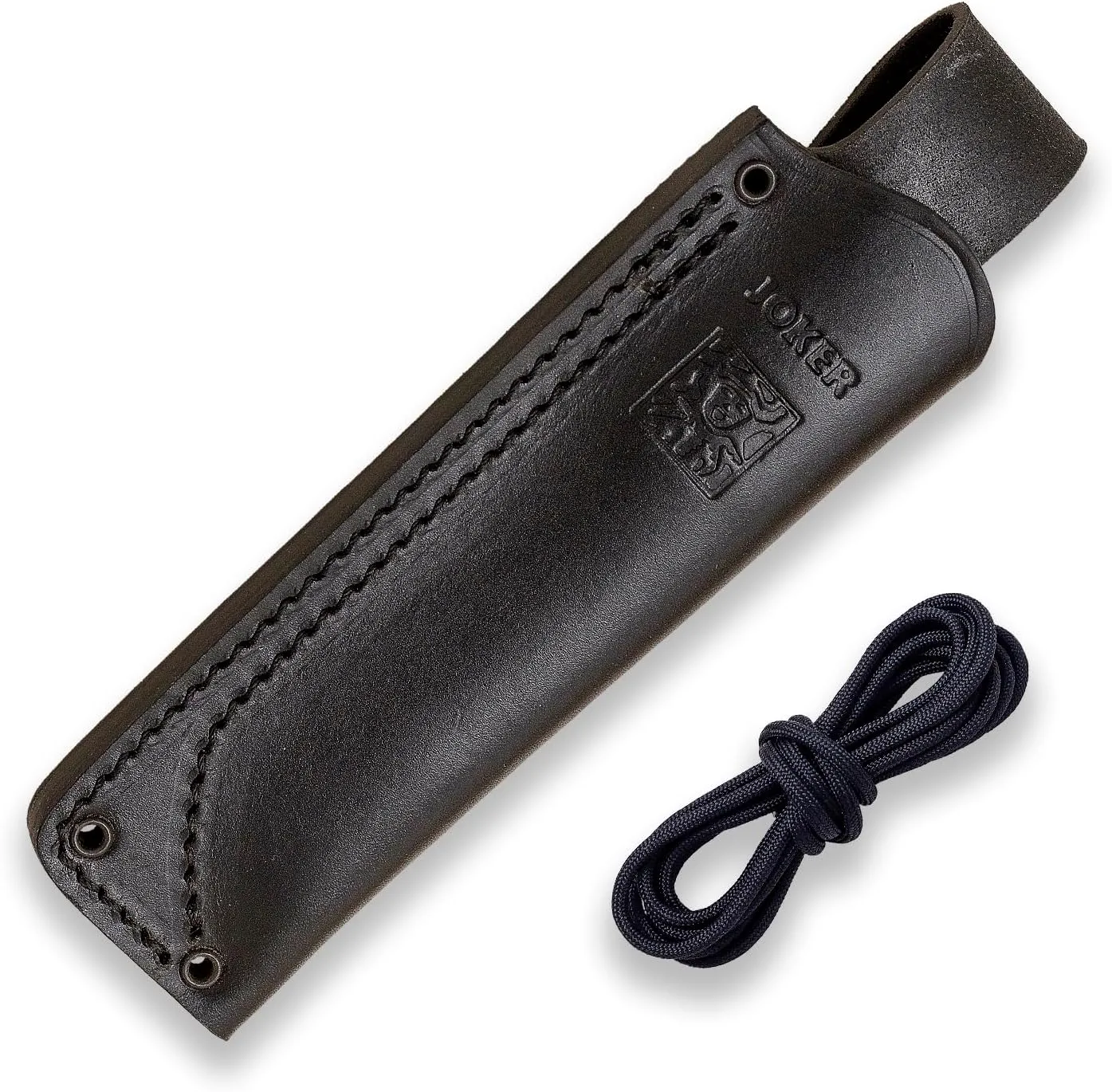 Joker OSO TS1 Fixed Blade Knife 4.33" Böhler N695 Steel, 4.53" Green Micarta Handle, Leather Sheath & Firestarter, Bushcraft & Survival Knife Made in Spain
