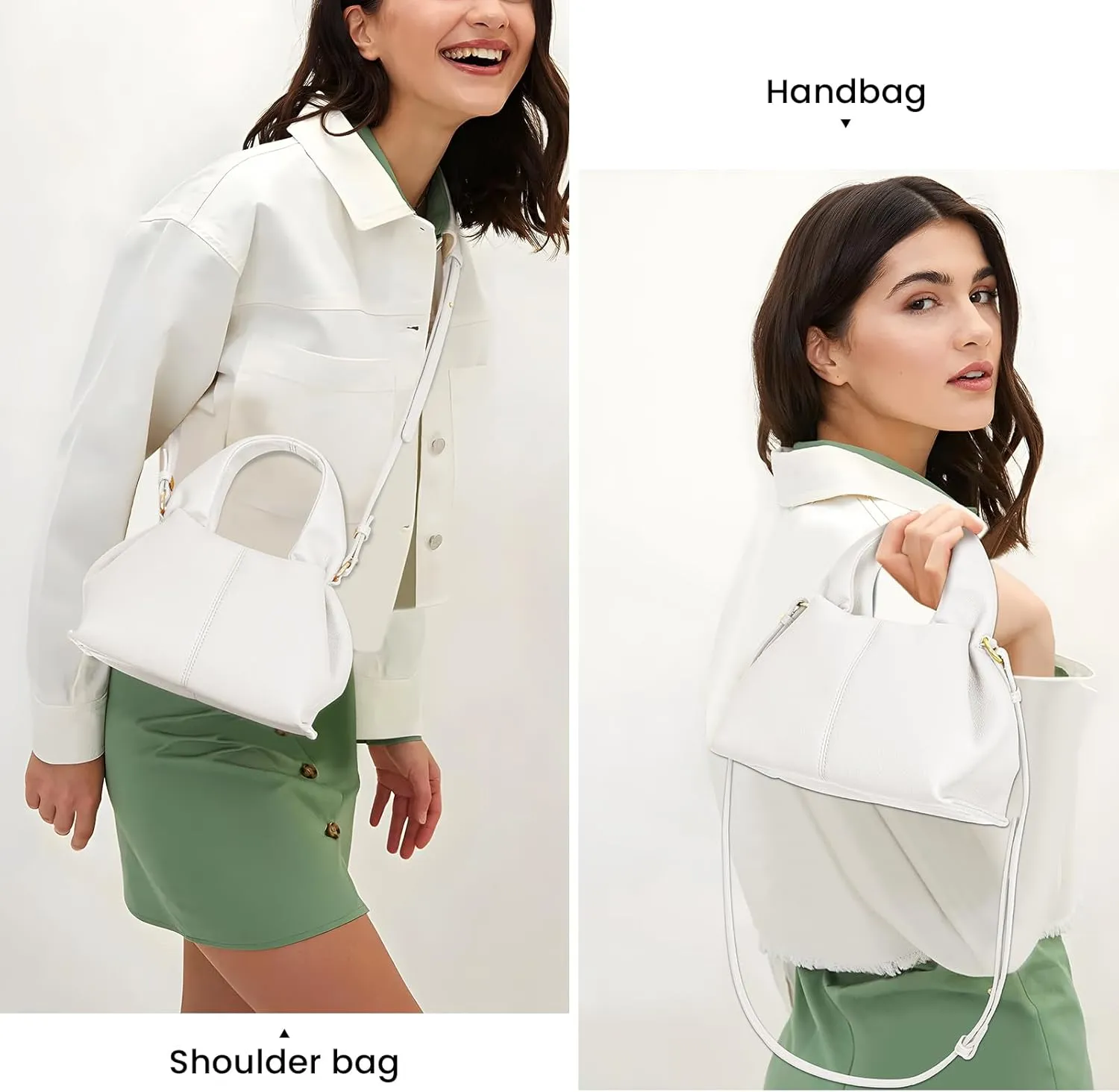 JQWYGB Cloud Pouch Dumpling Clutch Purse Women Tote Shoulder Retro Crossbody Bag with Removable Strap