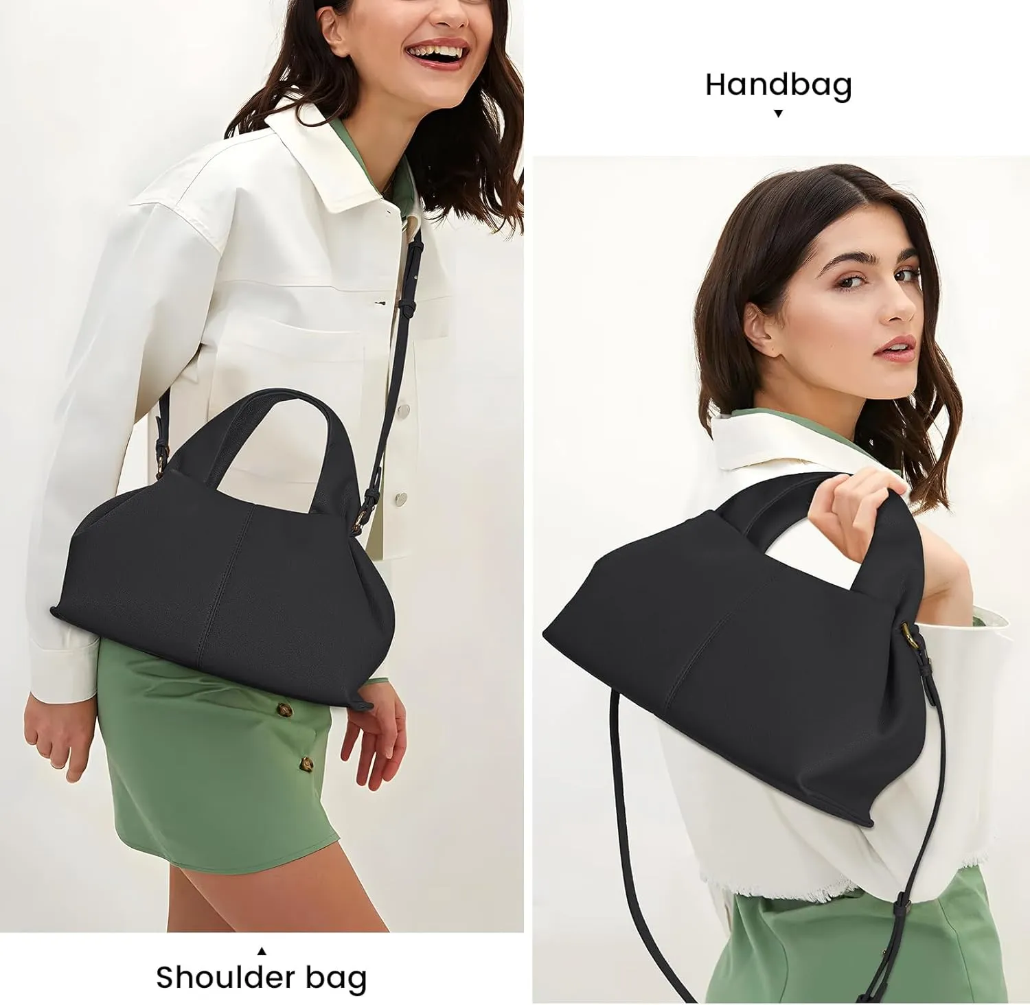 JQWYGB Cloud Pouch Dumpling Clutch Purse Women Tote Shoulder Retro Crossbody Bag with Removable Strap