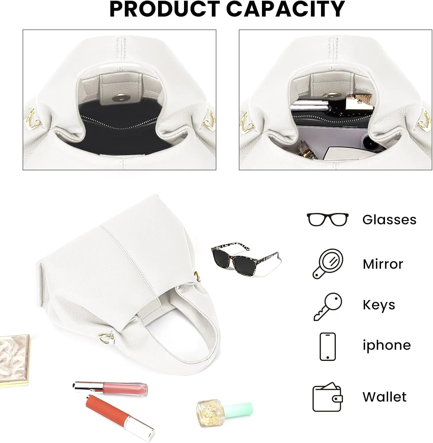 JQWYGB Cloud Pouch Dumpling Clutch Purse Women Tote Shoulder Retro Crossbody Bag with Removable Strap