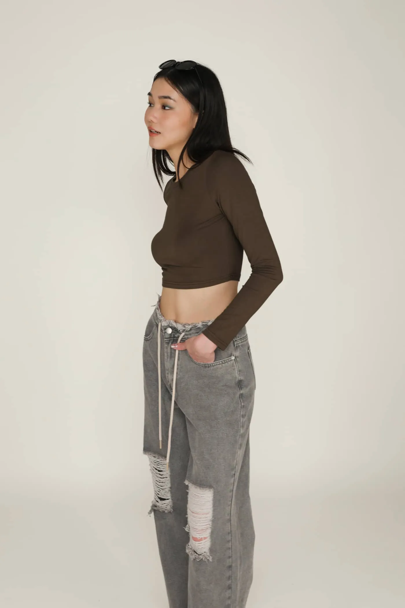 Kasey Drawstring Baggy Denim Jeans