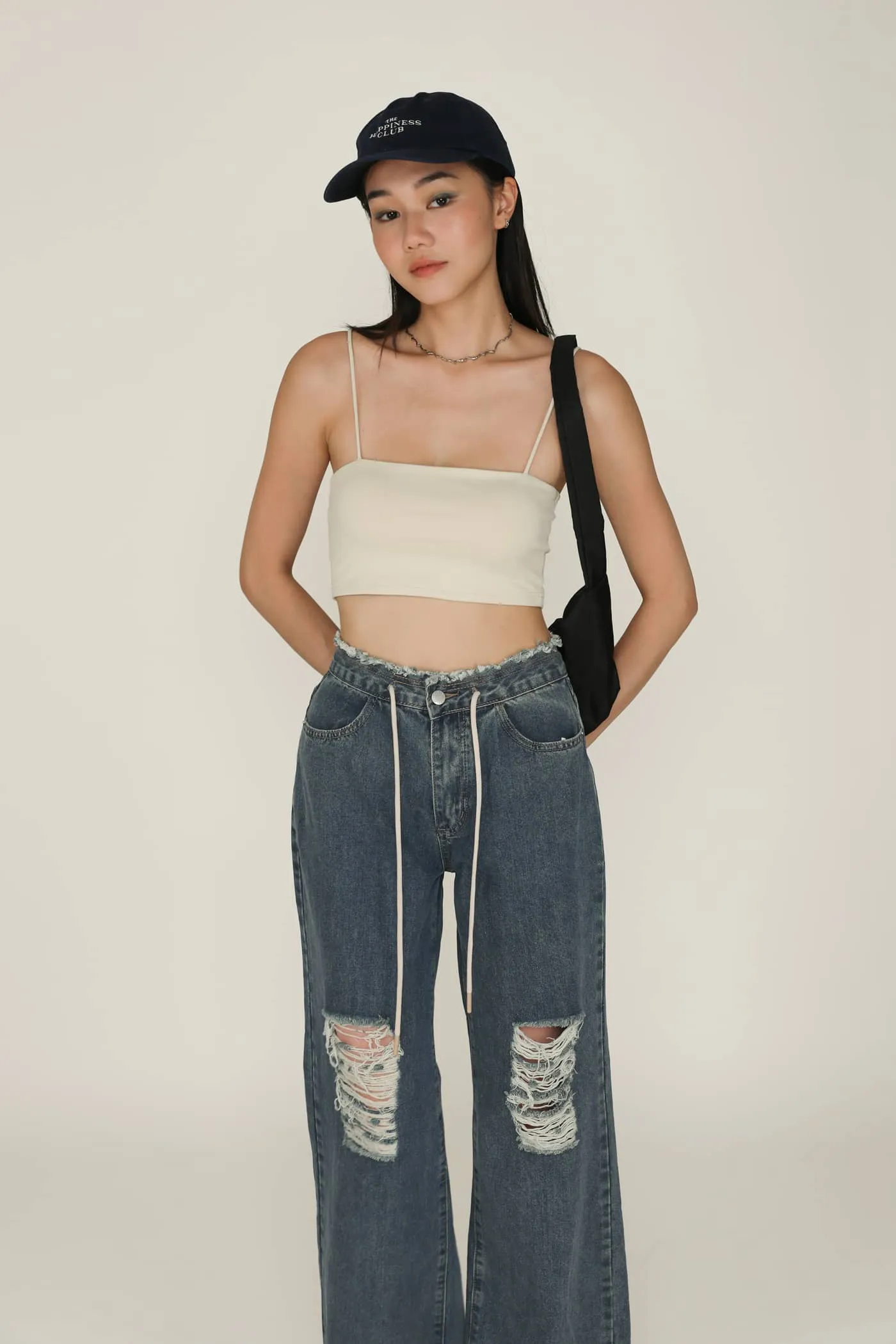 Kasey Drawstring Baggy Denim Jeans