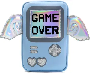 Kawaii purse game over shaped crossbody shoulder Messenger bag (blue)