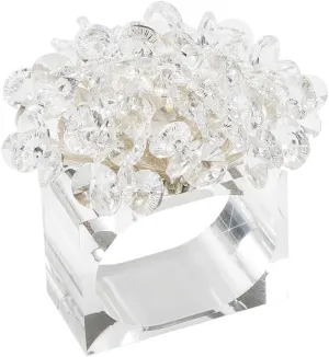 Kim Seybert Aster Napkin Ring in Crystal, Set of 4