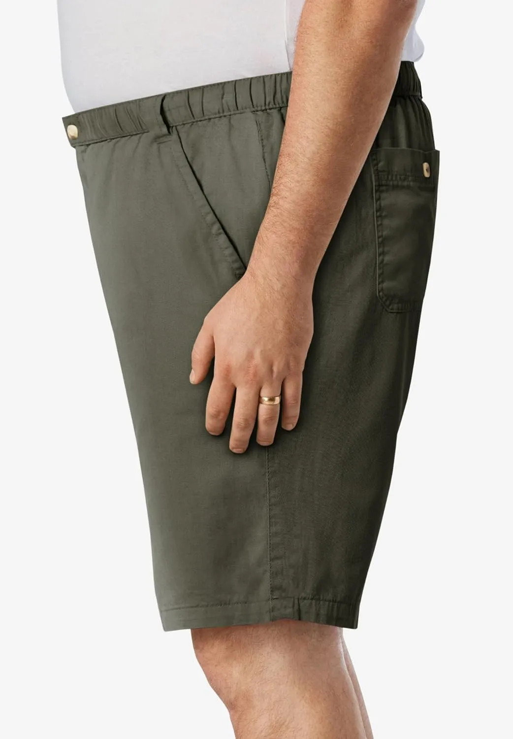 KingSize Knockarounds 8" Full Elastic Plain Front Shorts