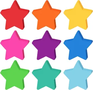 Kisston 360 Pcs Star Cutouts Paper 3.9 Inch Assorted Colors Star Die Cuts Classroom Bulletin Board Decorations Star Shaped Card Stock for DIY Projects Craft School Wall Decor