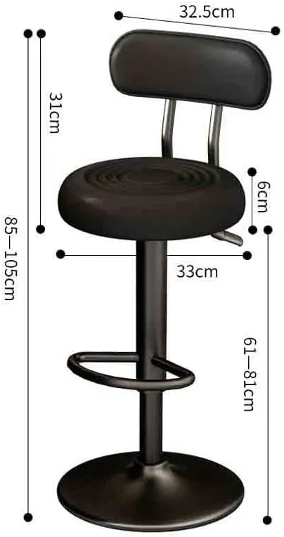 Kitchen Counter Barstool Lift 61-81cm Swivel Bar Stool Multifunctional High Stool Bar High Back Chair Bar Stools(Blue)