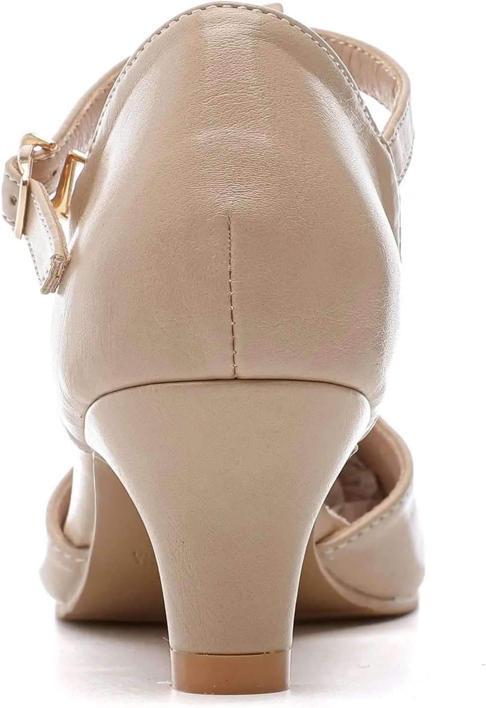 kkdom Women's Closed Toe T-Strap Low Heel Mary Jane Pumps Wedding Dress Shoes