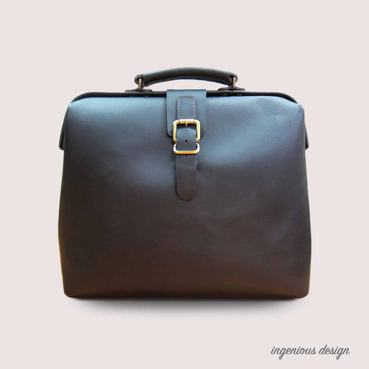 L02-0001 Leather doctor bag for men PDF patterns (Different frame sizes available)