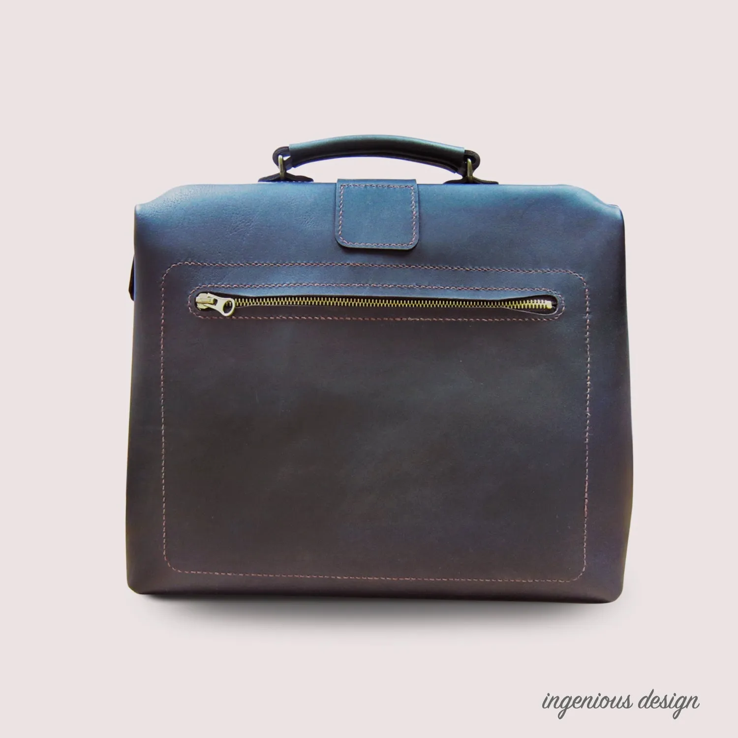 L02-0001 Leather doctor bag for men PDF patterns (Different frame sizes available)