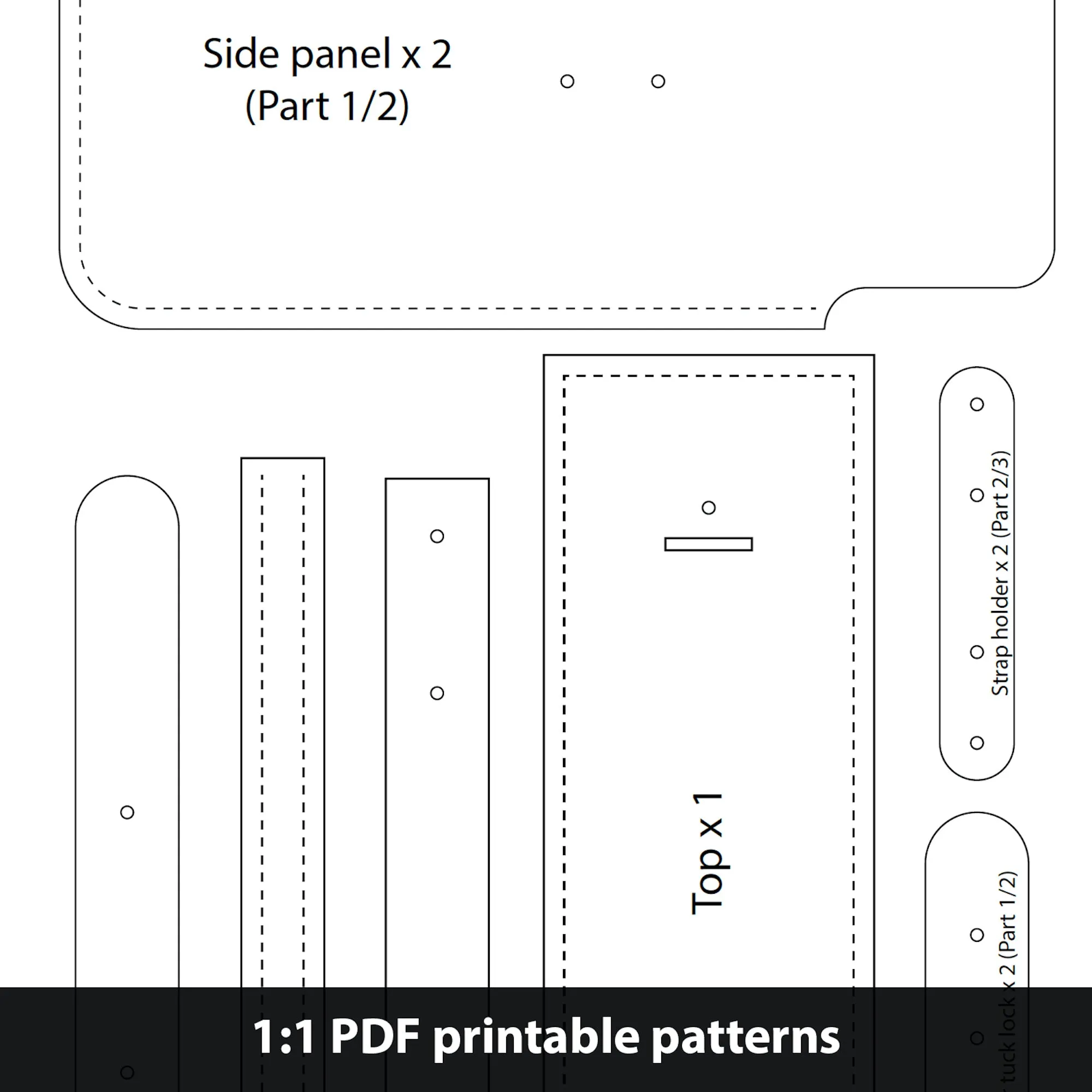 L02-0001 Leather doctor bag for men PDF patterns (Different frame sizes available)