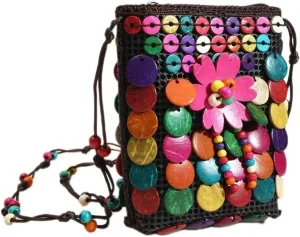 Ladies' Crossbody Bag, Shoulder Bag, Beaded Handmade Ethnic Style Bag