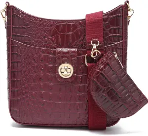 Ladies Tote Leather Bags for Women Crocodile Pattern HandBag Large Capacity Shoulder Purse