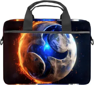 Laptop Bag for Women,Laptop Tote Bag for Women,Laptop Bag for Men,3D Yin Yang Gossip Moon Earth