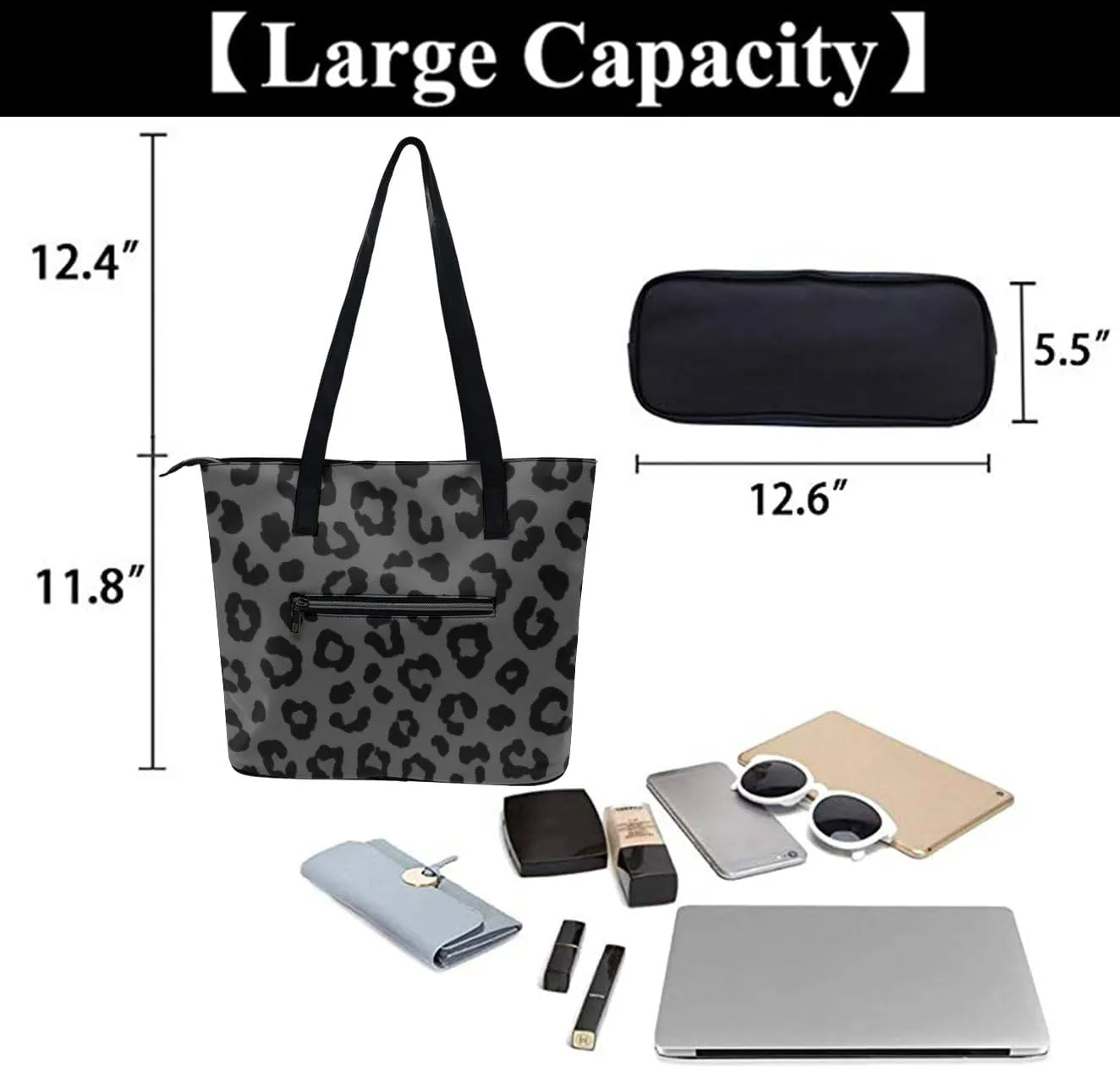 Large Capacity Shopping Bag, Women and Men Durable Casual Travel Tote Bag, Handbag with Long Handle