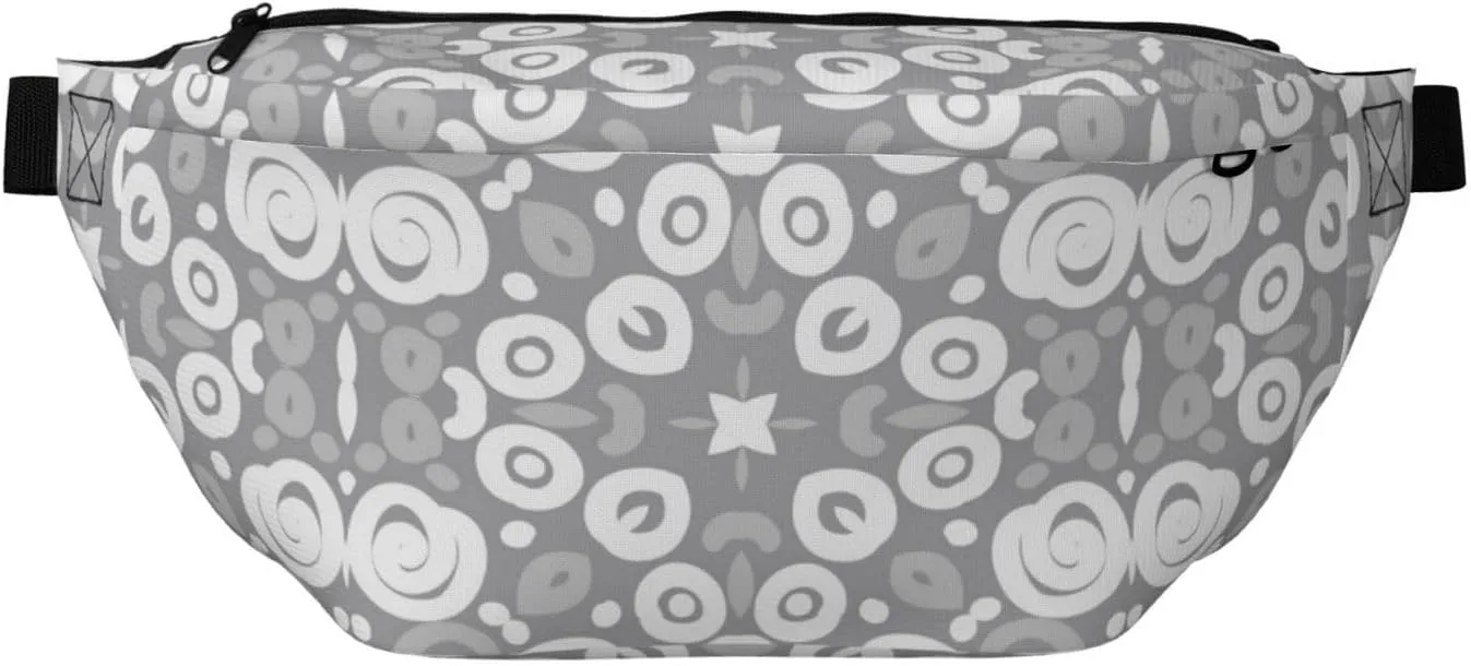 Large Fanny Packs for Women Men Cross Body - Circular pattern A Travel Crossbody Bags for Women Trendy, Belt Bag for Women Men Crossbody, Waist Bag for Women With Adjustable Strap