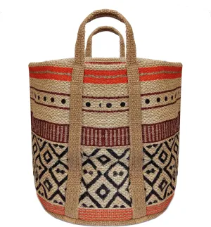 Large Reusable Hand Bags for Shopping, Tote Multipurpose Foldable Weaving Handmade Bag Jute Grocery Bag