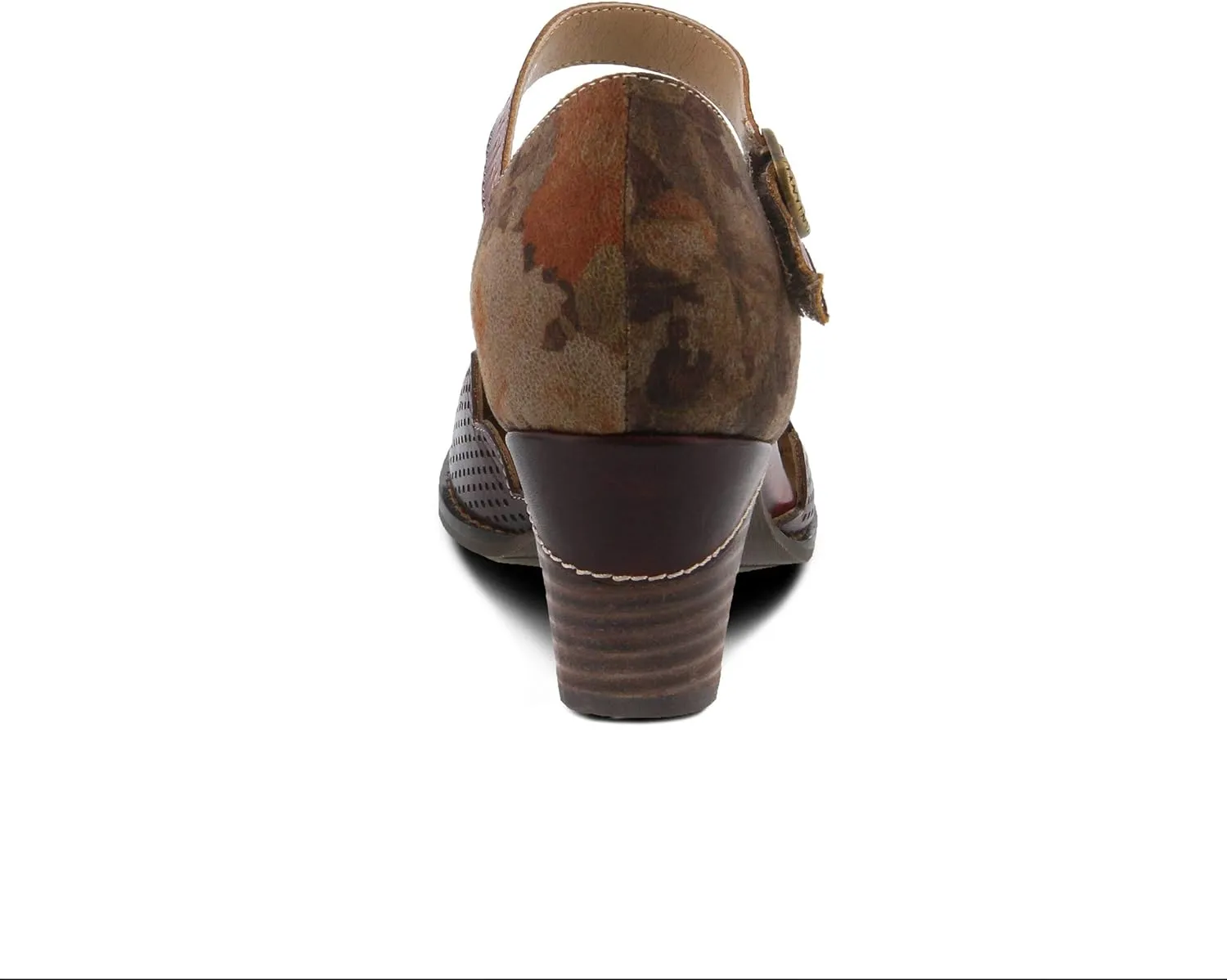L'Artiste Parchelle Women's Hand Painted Leather D'Orsay Shoes with Strap