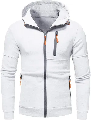 LCMTWX Men's Hooded Fleece Sweatshirt Loose Solid Hooded Sweater Top Pullover Hoodie Heavyweight Fleece Hoodie Sports