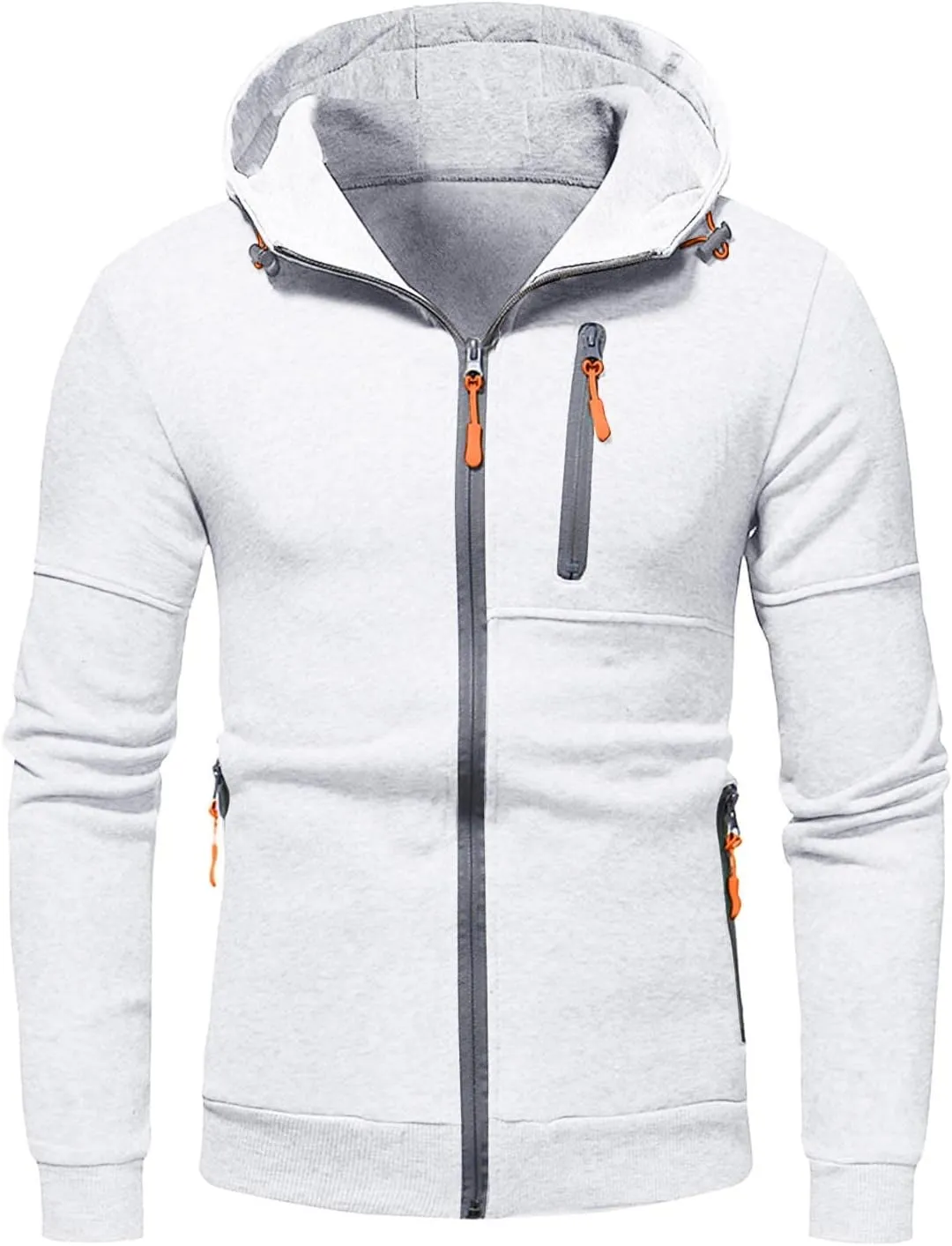 LCMTWX Men's Hooded Fleece Sweatshirt Loose Solid Hooded Sweater Top Pullover Hoodie Heavyweight Fleece Hoodie Sports