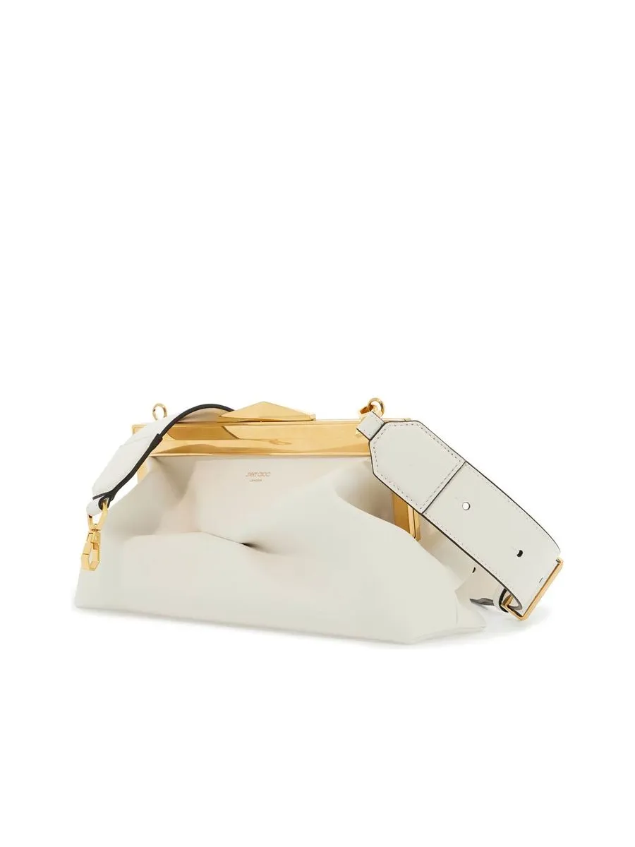 Leather Diamond Frame Clutch