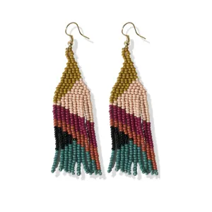 Lennon Angle Beaded Fringe Earring