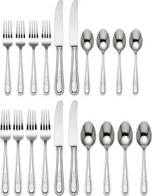 Lenox Opal Innocence Flatware, 20-Piece Set, Metallic