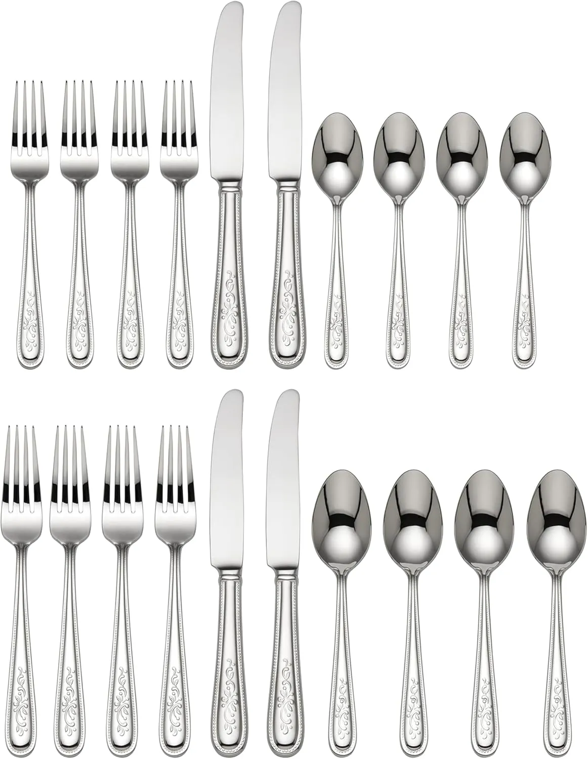 Lenox Opal Innocence Flatware, 20-Piece Set, Metallic