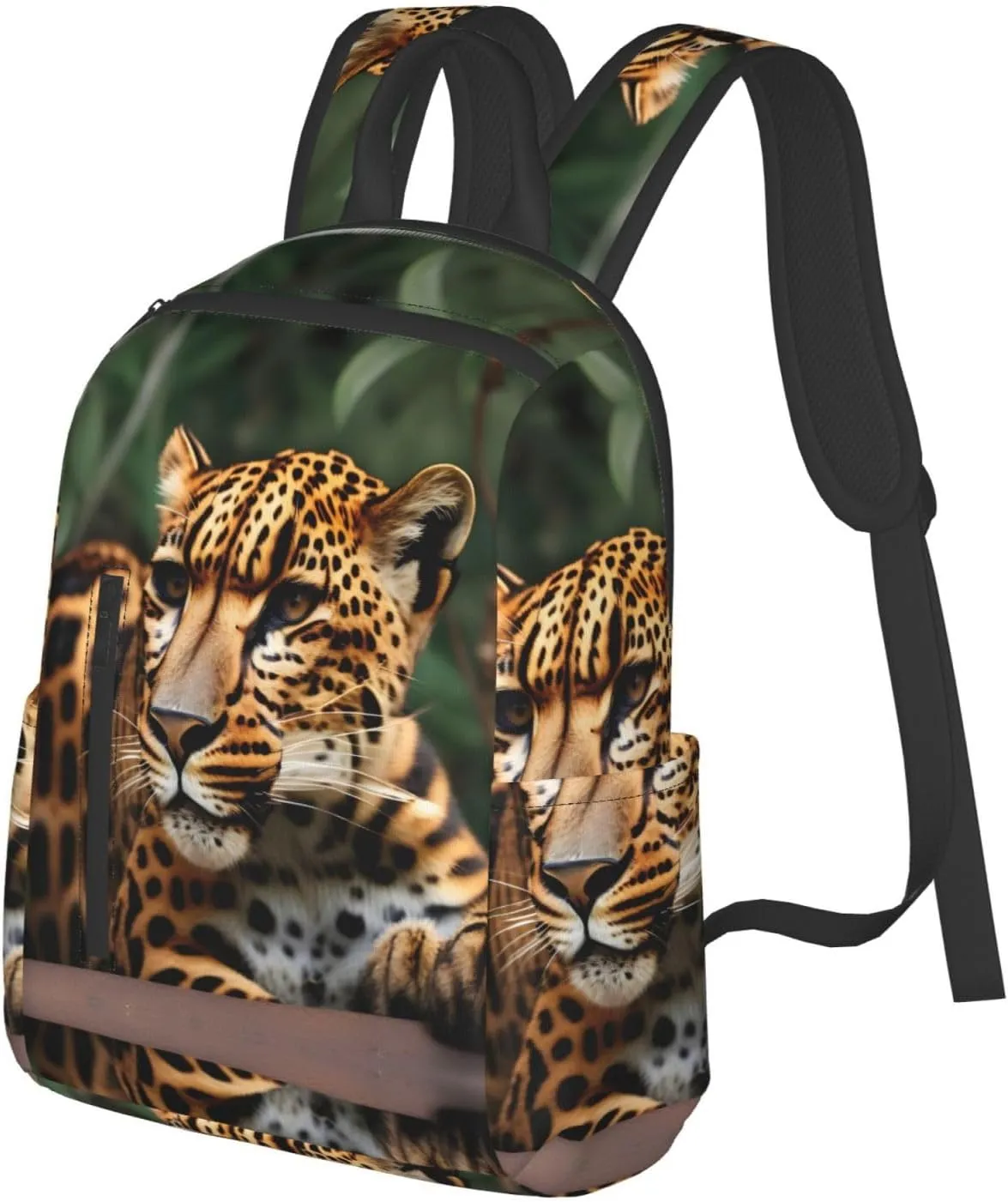 Leopard Pattern Print Lightweight Backpack, Travel Bookbag College Bag,Laptop Backpack For Men Women