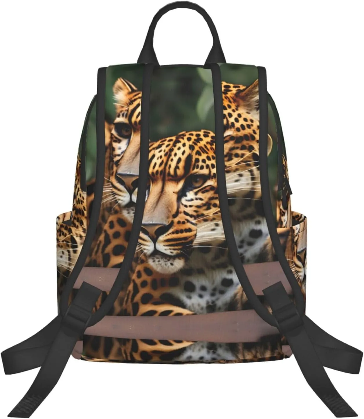 Leopard Pattern Print Lightweight Backpack, Travel Bookbag College Bag,Laptop Backpack For Men Women