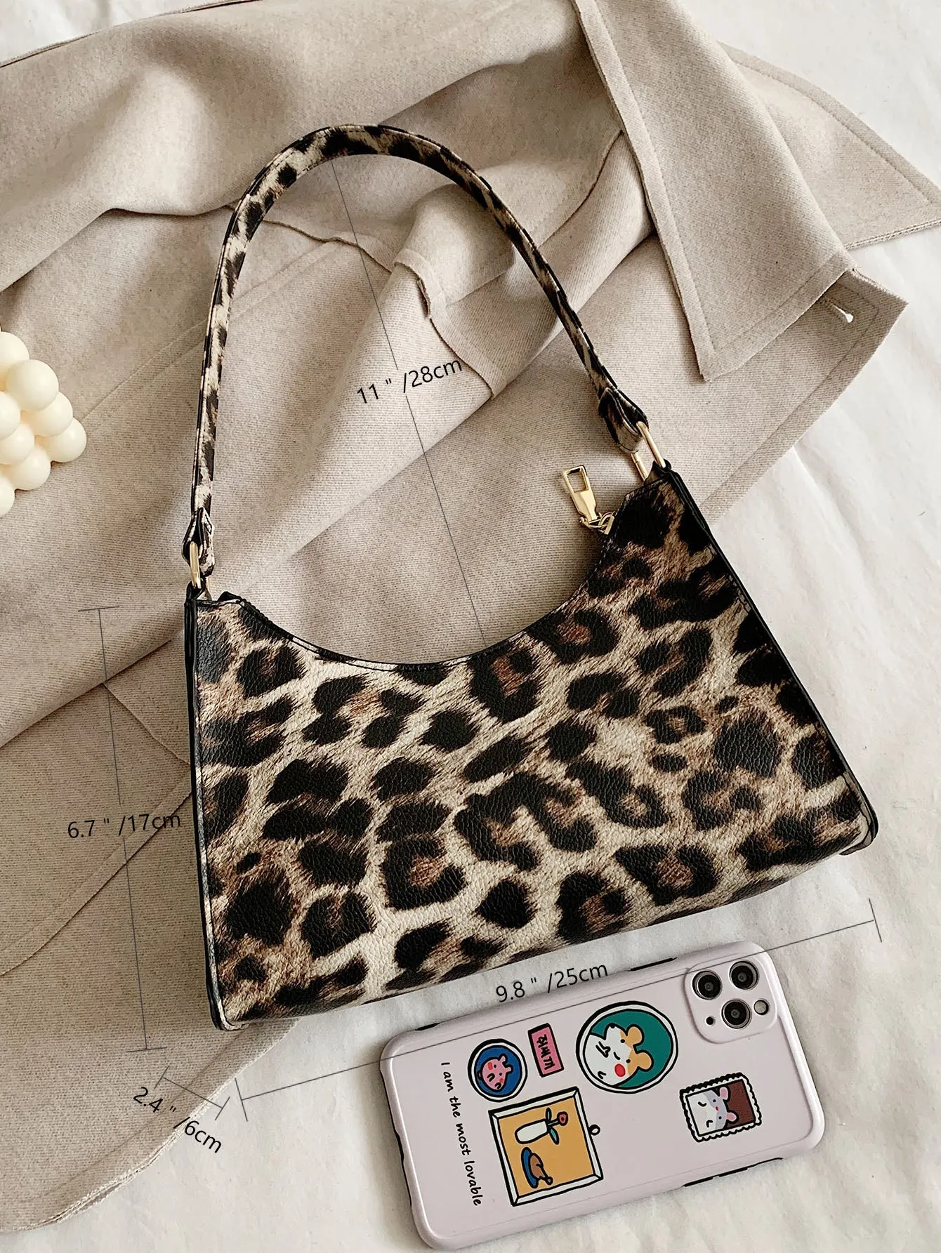 Leopard Print Baguette Bag - FD