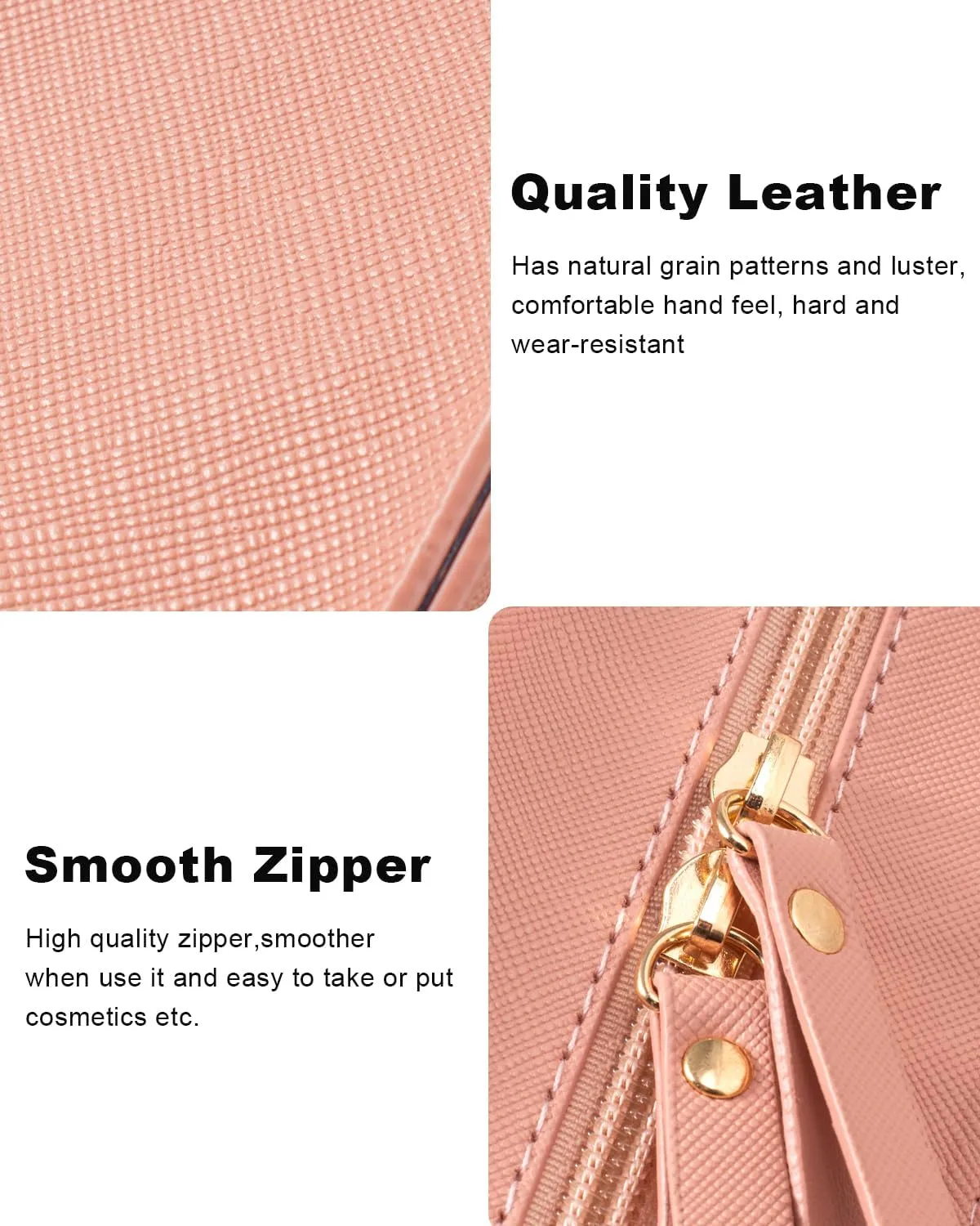 LETGO Clear Makeup Bag Set for Women Portable Clear Makeup Bag Cute Waterproof Travel Cosmetic Bag for Pink Car Essentials for Girls (Pink, Standard   Mini)
