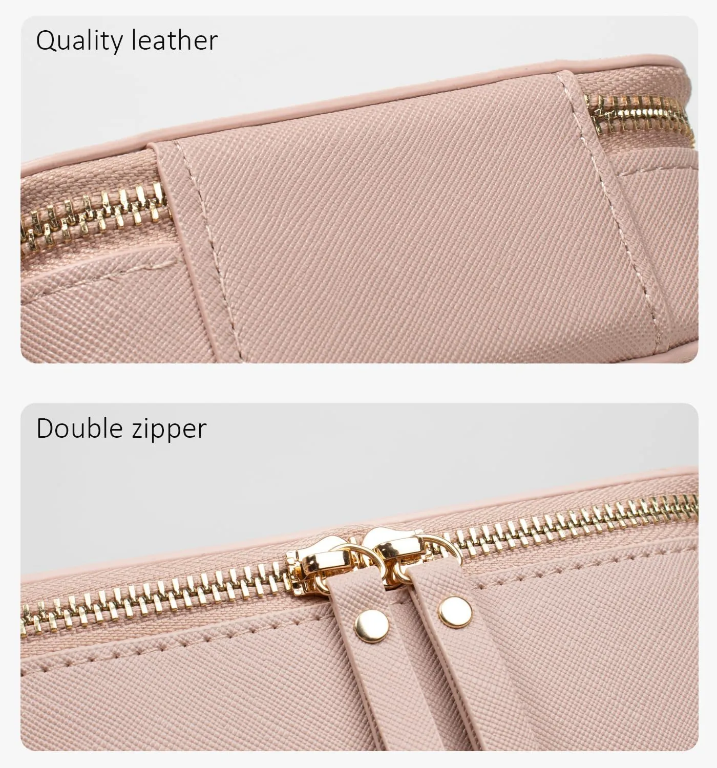 LETGO Clear Makeup Bags Set,TSA Approved Toiletry Bag with Zipper,Small Clear Comestic Bag Purse Travel Car Accessories for Women (Mini Large Nude)