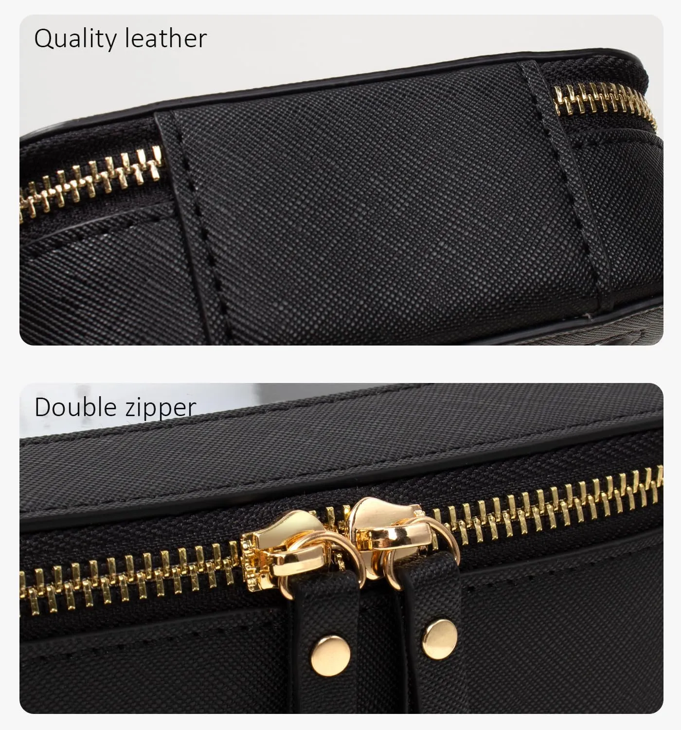 LETGO Small Cosmetic Bag for Purse Mini Makeup Bag for School Cute Clear Make Up Pouch for Travel Make Up Organizer Case for Backpack Toiletry Bag Waterproof Square Pouch with Zipper (Mini Black)