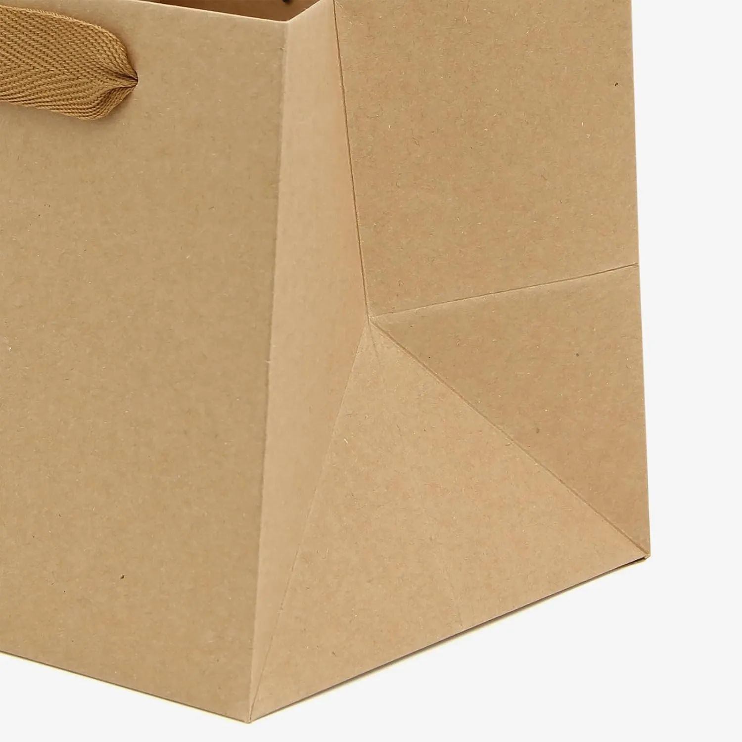LFCXHTY Kraft Brown Square Gift Bag 8x8 in Square Bottom Paper Bag with Handles for Party Favor, Birthday Gift Bags, Take Out Cake Bags, Floral Bouquet (8 x 8 x 8 in, 20 CT)