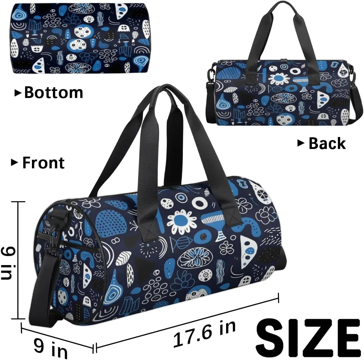 Lightweight Travel Duffle Bag Abstract Pattern Gym Bag for Women Men Stylish Small Duffle Bag for Fitness Yoga Travel Overnight Sport