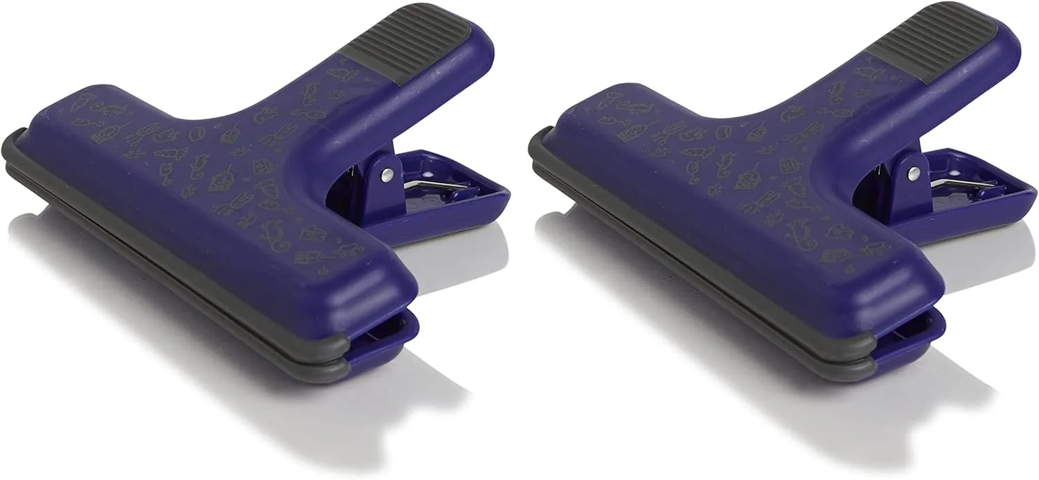 Lixit Food Bag Sealing Large Heavy Duty Clip for Food Storage Bags, Dog Food and Other Uses. (Purple Pack of 2)