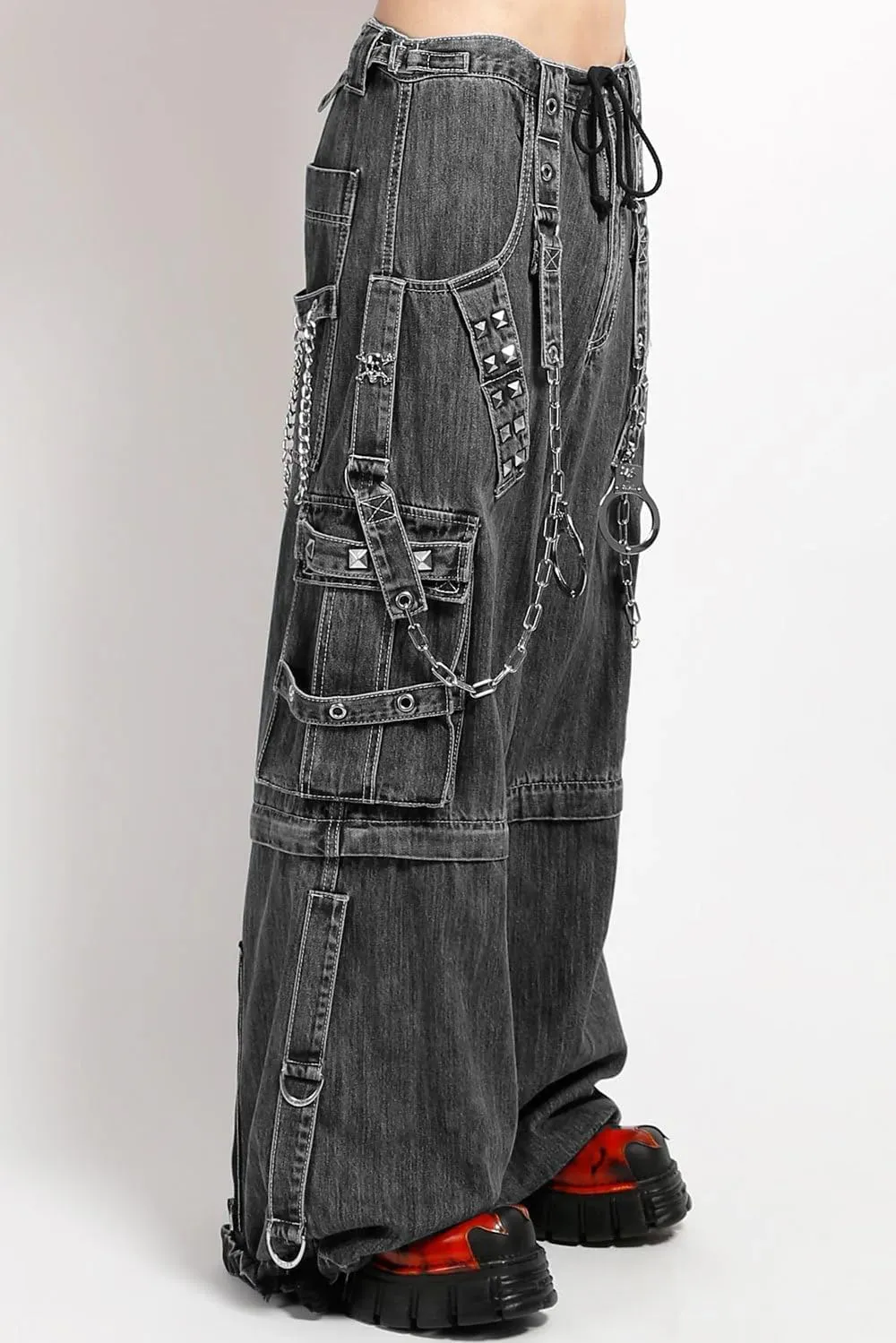 Lock Up Pants [Black Denim]