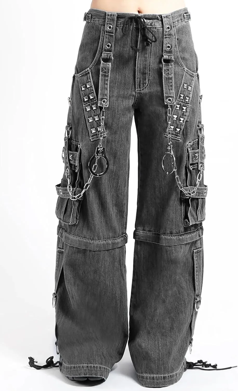 Lock Up Pants [Black Denim]