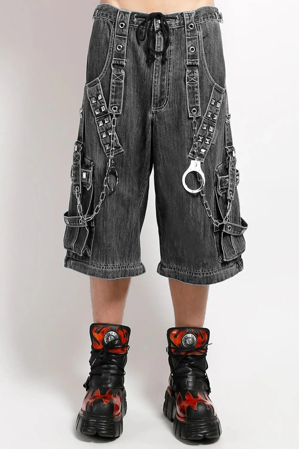 Lock Up Pants [Black Denim]