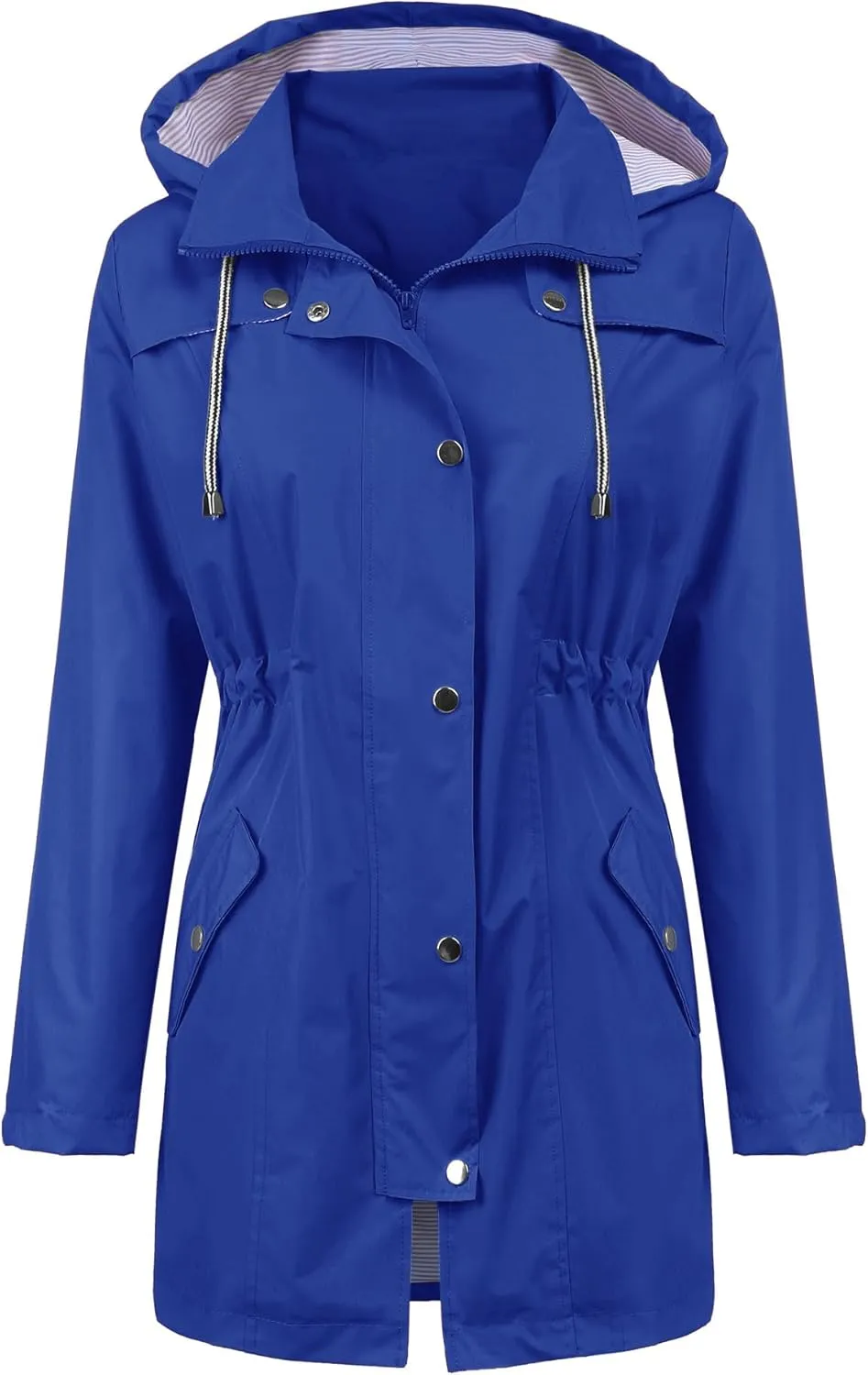 LOMON Raincoat Women Waterproof Long Hooded Trench Coats Lined Windbreaker Travel Jacket S-XXL