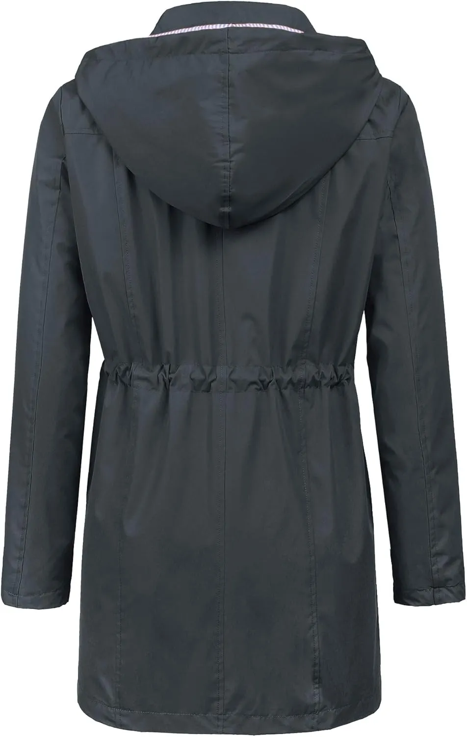 LOMON Raincoat Women Waterproof Long Hooded Trench Coats Lined Windbreaker Travel Jacket S-XXL