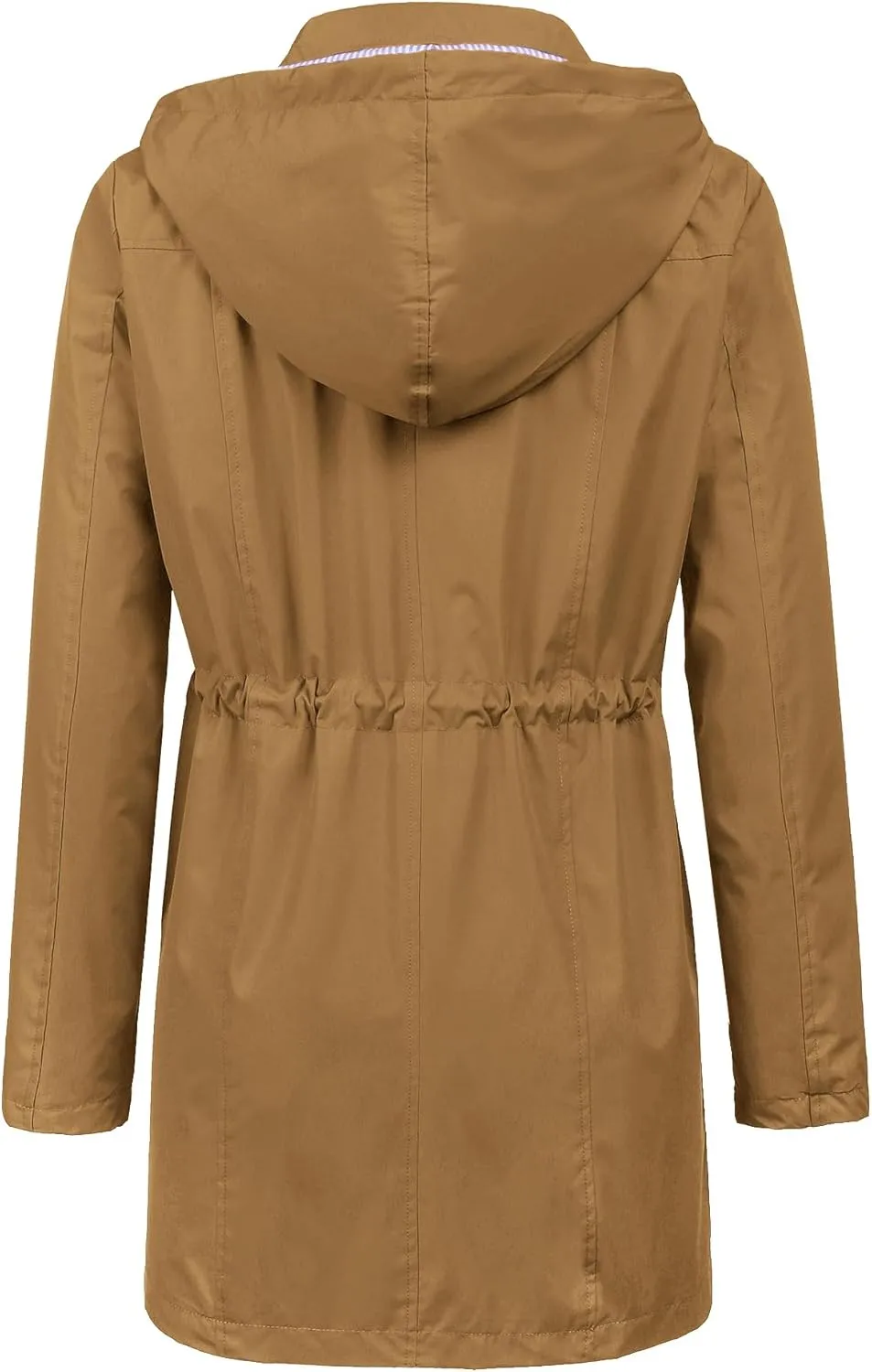 LOMON Raincoat Women Waterproof Long Hooded Trench Coats Lined Windbreaker Travel Jacket S-XXL
